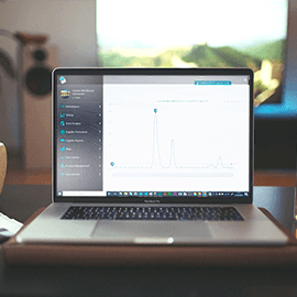 Tillit dashboard on laptop