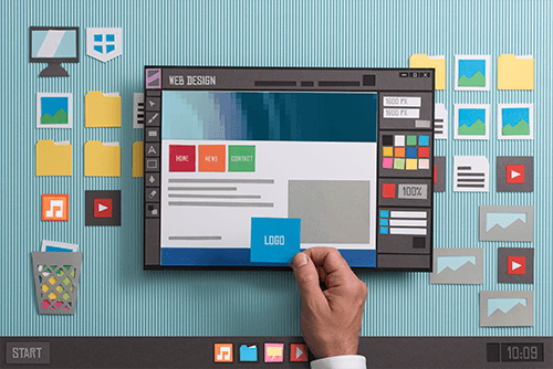 Illustration of web desgin software