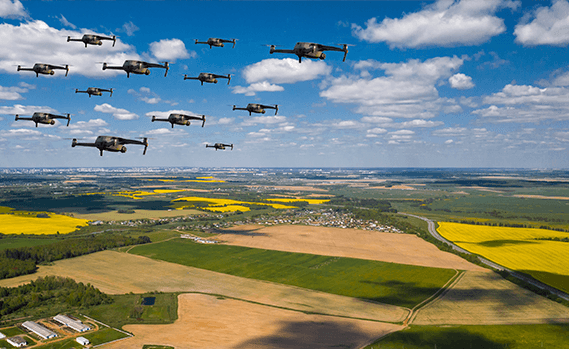 Swarm of drones