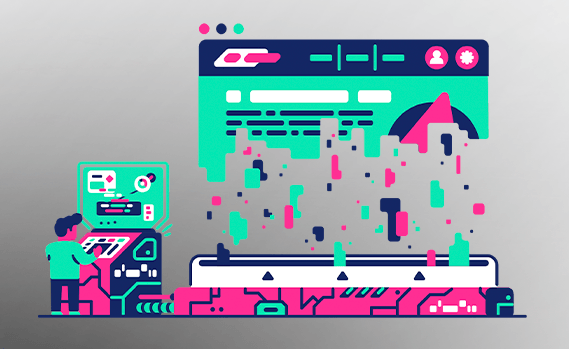 Web development illustration